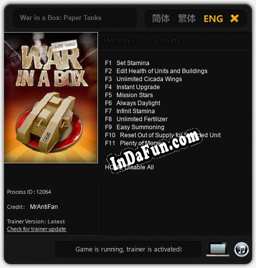 War in a Box: Paper Tanks: Cheats, Trainer +11 [MrAntiFan]