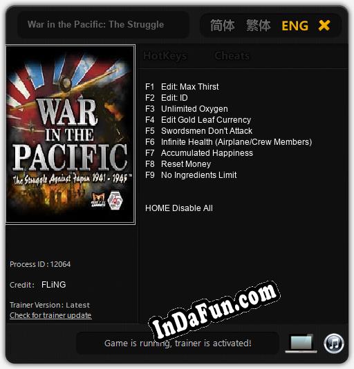 Trainer for War in the Pacific: The Struggle Against Japan 1941-1945 [v1.0.2]