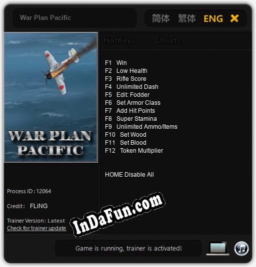 War Plan Pacific: TRAINER AND CHEATS (V1.0.5)