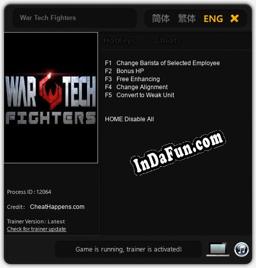 War Tech Fighters: Cheats, Trainer +5 [CheatHappens.com]