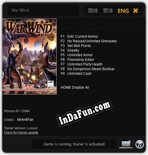 Trainer for War Wind [v1.0.6]