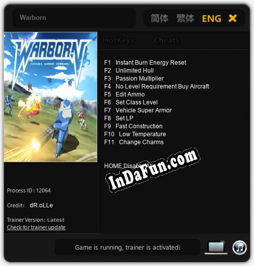 Warborn: Trainer +11 [v1.1]
