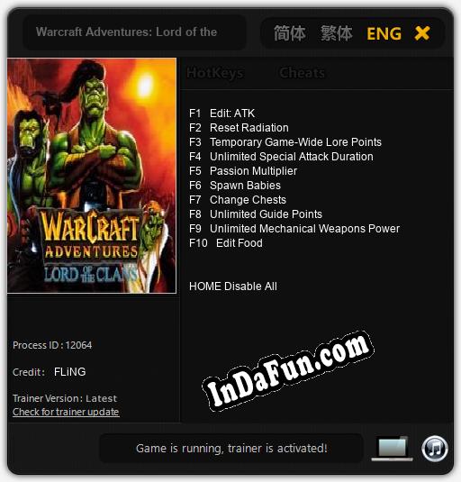 Warcraft Adventures: Lord of the Clans: Cheats, Trainer +10 [FLiNG]