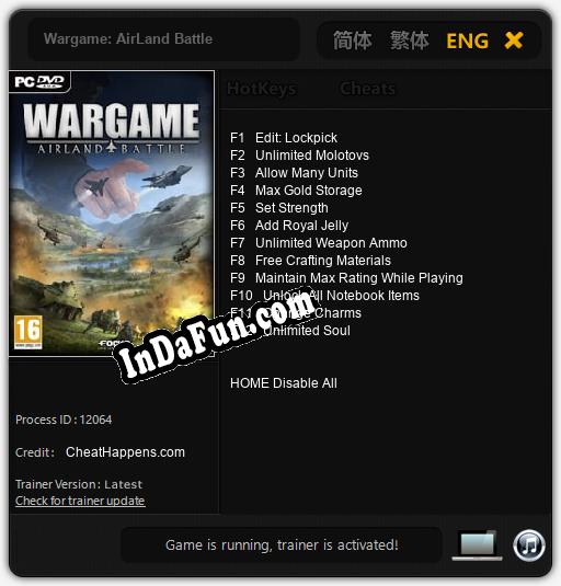 Wargame: AirLand Battle: Cheats, Trainer +12 [CheatHappens.com]