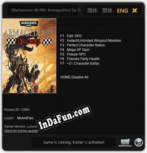 Warhammer 40,000: Armageddon Da Orks: TRAINER AND CHEATS (V1.0.84)
