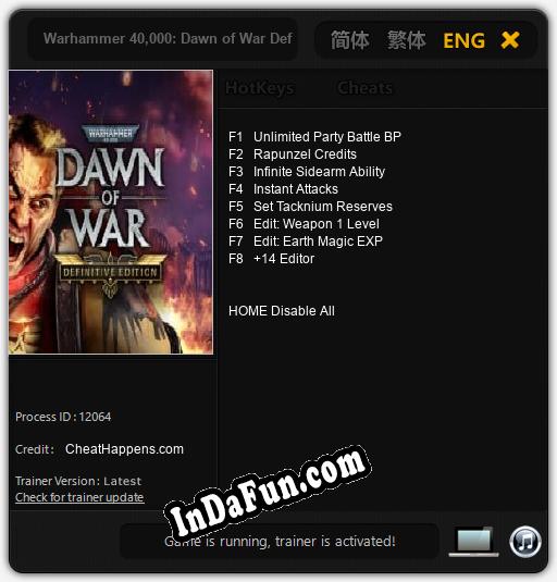 Warhammer 40,000: Dawn of War Definitive Edition: Cheats, Trainer +8 [CheatHappens.com]