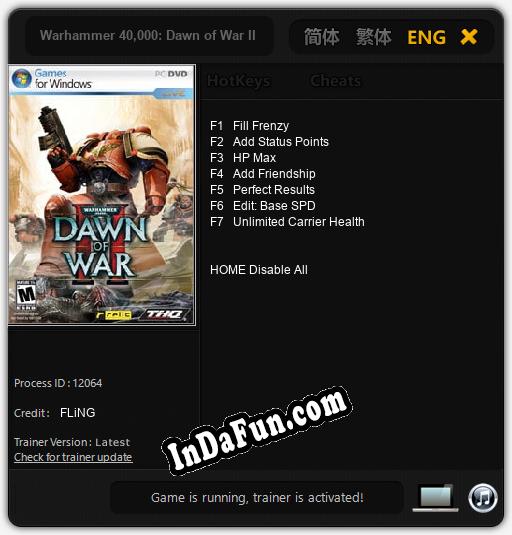 Warhammer 40,000: Dawn of War II: Trainer +7 [v1.6]
