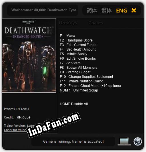 Warhammer 40,000: Deathwatch Tyranid Invasion: Cheats, Trainer +13 [dR.oLLe]