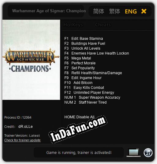Warhammer Age of Sigmar: Champions: TRAINER AND CHEATS (V1.0.48)