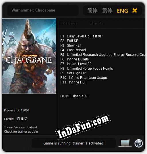 Warhammer: Chaosbane: Cheats, Trainer +11 [FLiNG]