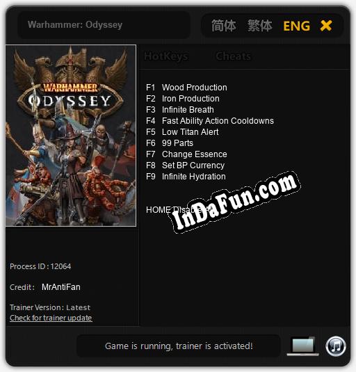 Warhammer: Odyssey: Trainer +9 [v1.3]