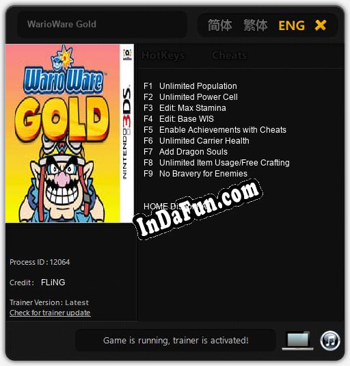 WarioWare Gold: TRAINER AND CHEATS (V1.0.19)