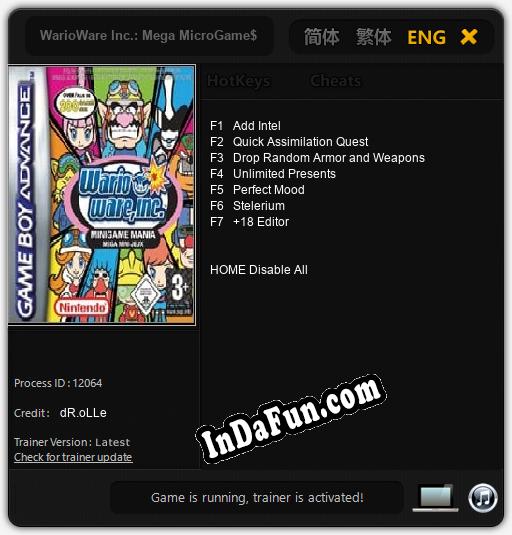 WarioWare Inc.: Mega MicroGame$: TRAINER AND CHEATS (V1.0.97)