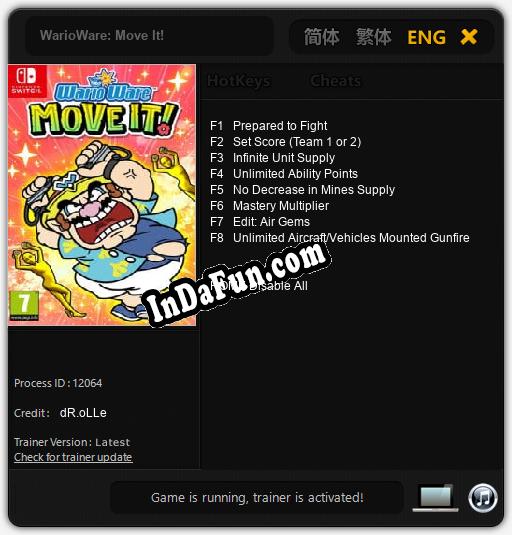 WarioWare: Move It!: Trainer +8 [v1.9]