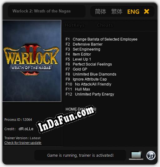 Warlock 2: Wrath of the Nagas: Trainer +12 [v1.1]