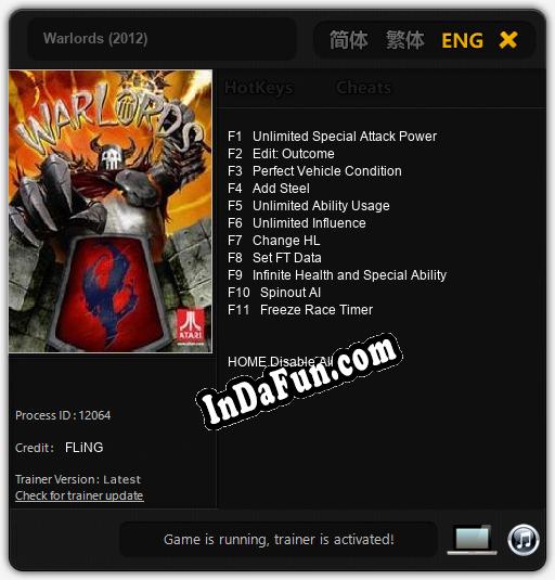 Warlords (2012): TRAINER AND CHEATS (V1.0.7)