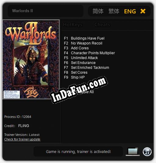 Trainer for Warlords II [v1.0.7]