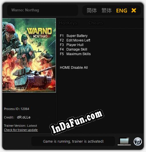 Warno: Northag: TRAINER AND CHEATS (V1.0.15)