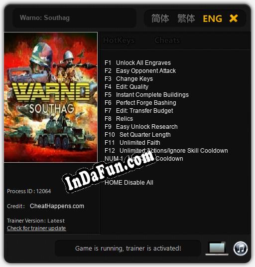 Warno: Southag: TRAINER AND CHEATS (V1.0.15)