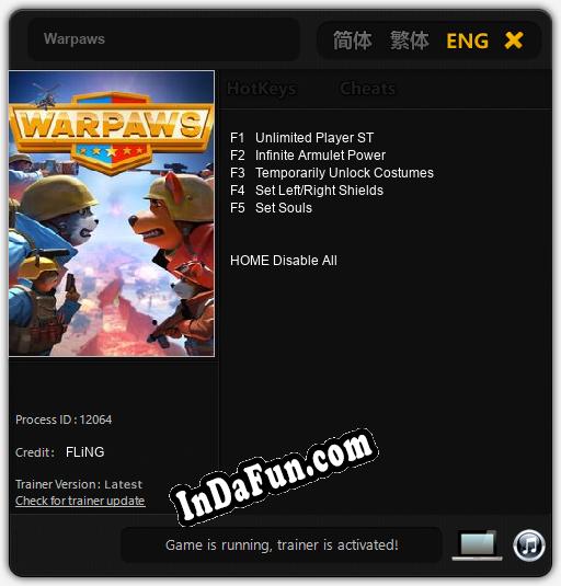 Trainer for Warpaws [v1.0.7]