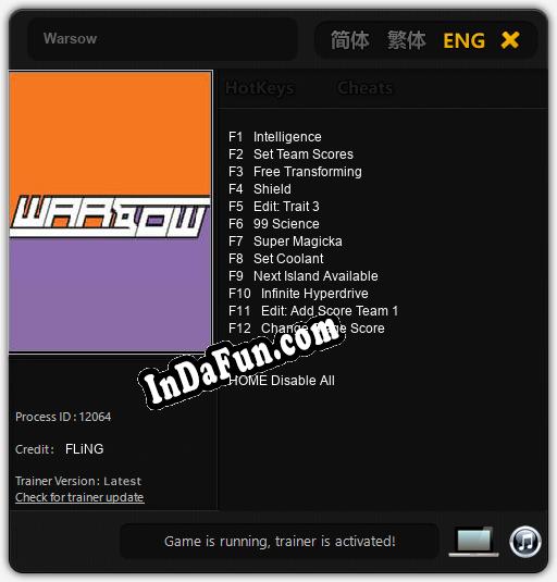 Warsow: TRAINER AND CHEATS (V1.0.12)