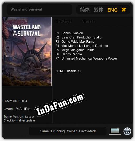 Wasteland Survival: TRAINER AND CHEATS (V1.0.90)