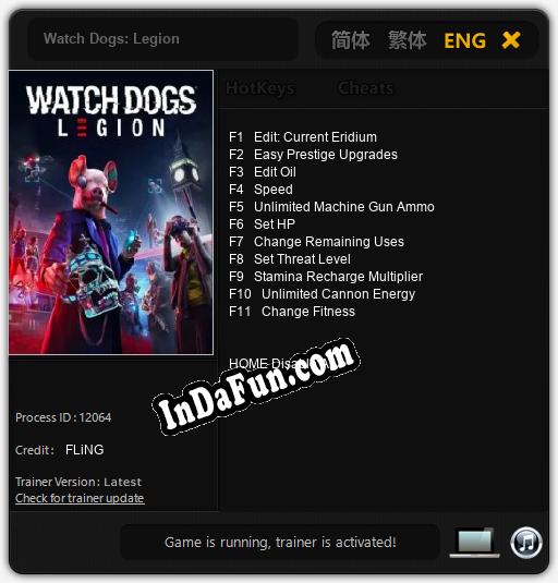 Trainer for Watch Dogs: Legion [v1.0.7]