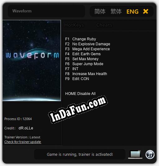 Waveform: Cheats, Trainer +9 [dR.oLLe]