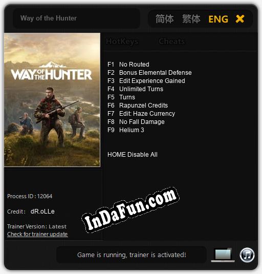 Trainer for Way of the Hunter [v1.0.4]