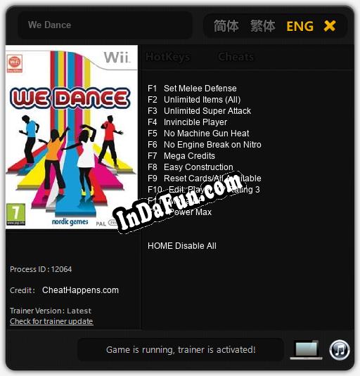 We Dance: TRAINER AND CHEATS (V1.0.83)