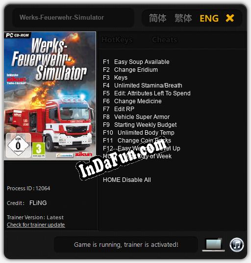 Werks-Feuerwehr-Simulator: TRAINER AND CHEATS (V1.0.80)