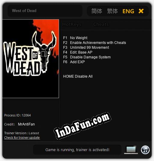 West of Dead: TRAINER AND CHEATS (V1.0.86)
