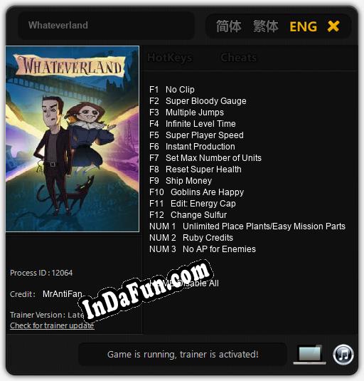 Whateverland: Cheats, Trainer +15 [MrAntiFan]