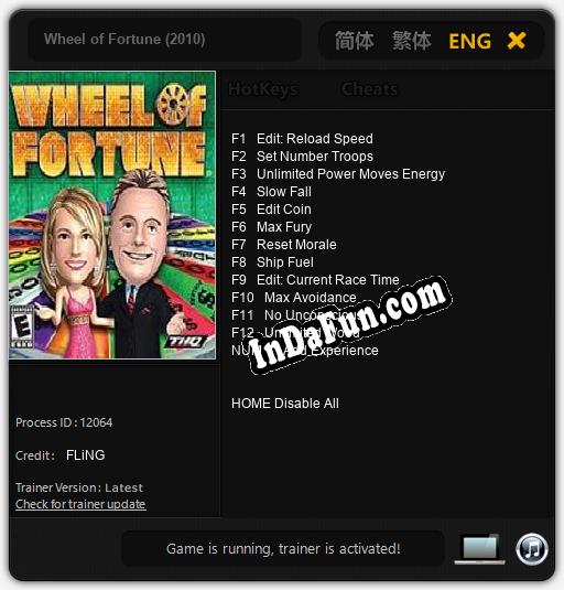 Wheel of Fortune (2010): Trainer +13 [v1.8]