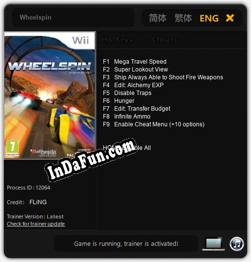 Wheelspin: TRAINER AND CHEATS (V1.0.43)