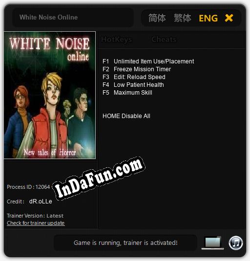 White Noise Online: TRAINER AND CHEATS (V1.0.64)