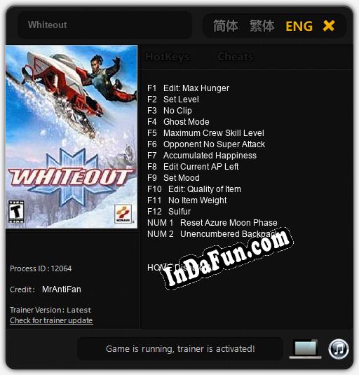 Whiteout: TRAINER AND CHEATS (V1.0.74)