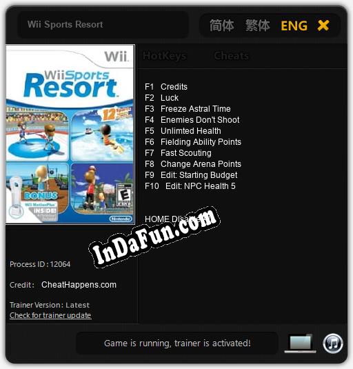 Trainer for Wii Sports Resort [v1.0.1]