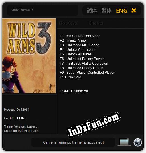 Trainer for Wild Arms 3 [v1.0.7]