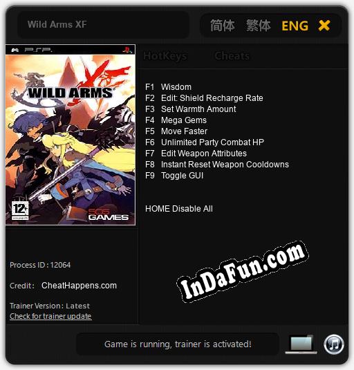 Wild Arms XF: Cheats, Trainer +9 [CheatHappens.com]