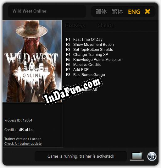 Wild West Online: Cheats, Trainer +8 [dR.oLLe]