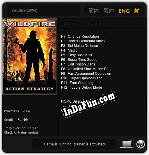 Wildfire (2004): Trainer +12 [v1.3]