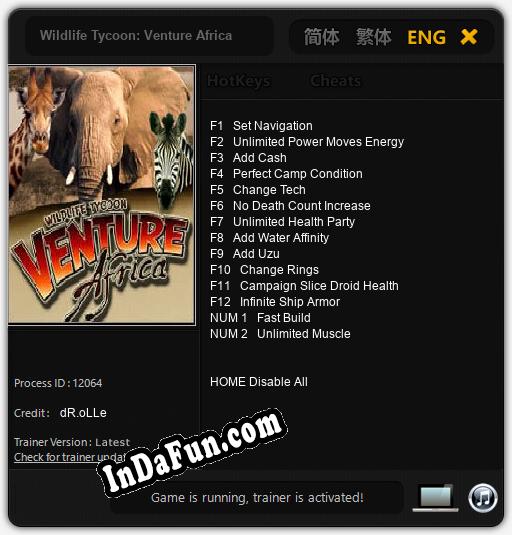 Wildlife Tycoon: Venture Africa: TRAINER AND CHEATS (V1.0.37)