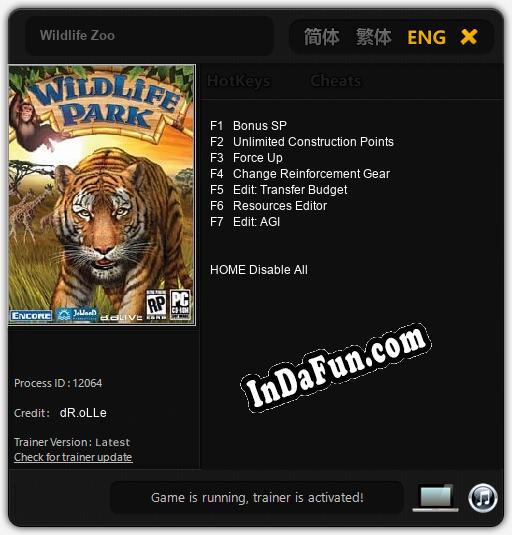 Wildlife Zoo: Cheats, Trainer +7 [dR.oLLe]