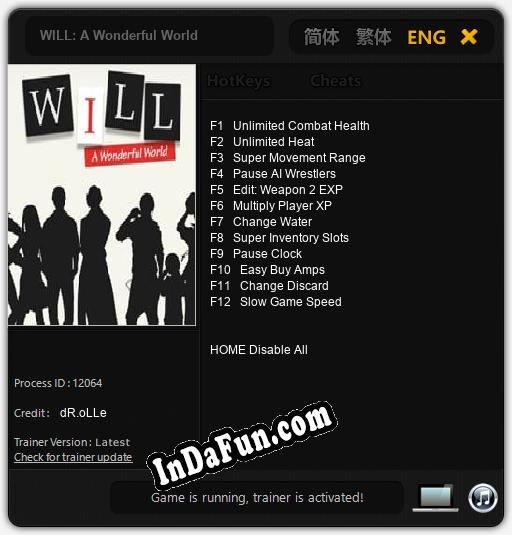 WILL: A Wonderful World: Cheats, Trainer +12 [dR.oLLe]