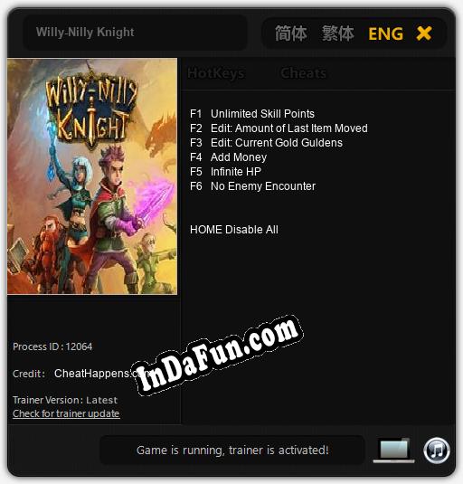 Willy-Nilly Knight: TRAINER AND CHEATS (V1.0.43)