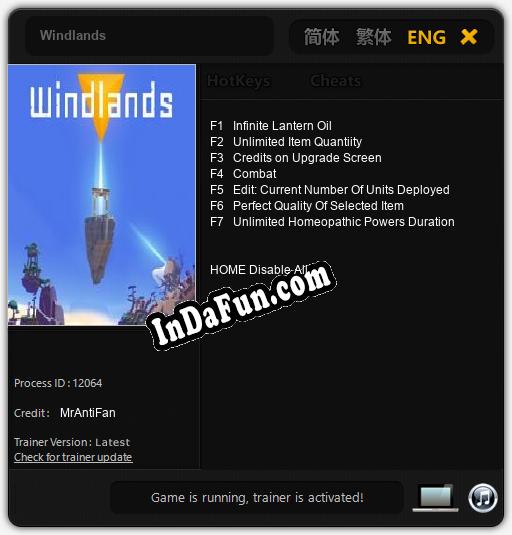 Windlands: Trainer +7 [v1.4]