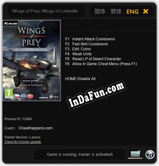 Wings of Prey: Wings of Luftwaffe: Cheats, Trainer +6 [CheatHappens.com]