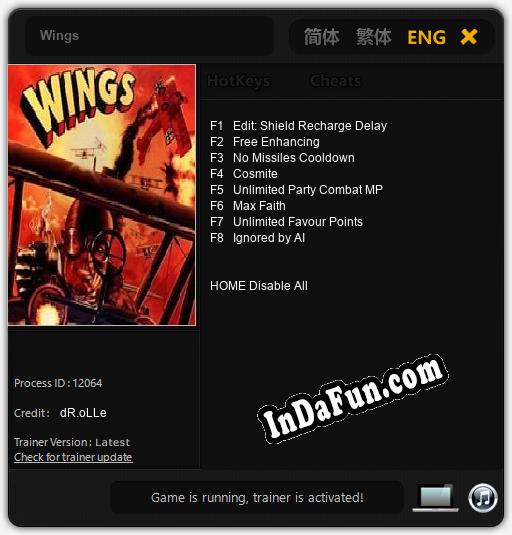 Trainer for Wings [v1.0.2]