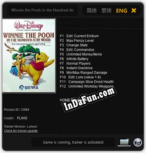 Winnie the Pooh in the Hundred Acre Wood: TRAINER AND CHEATS (V1.0.40)